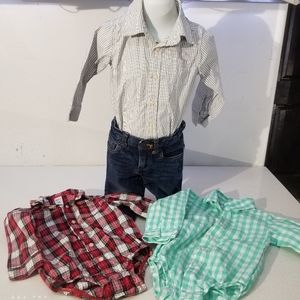 Bundle 3 bodysuits and jeans (1) 18 Months